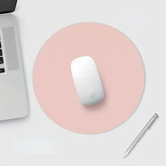 Solid Round Non-slip Mouse Pad for Students Office Computer Laptop