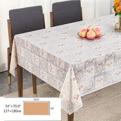 Waterproof Printed PVC Table Cloth Nordic Coffee Table Mat Thanksgiving Hallow