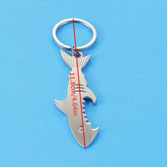 Christmas Shark Corkscrew Keychain Metal Gift
