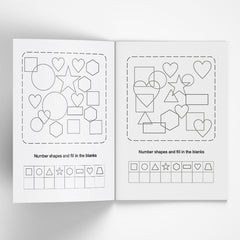 Number Graphics Workbook for Kids Math Practice with Shapes & Tracing