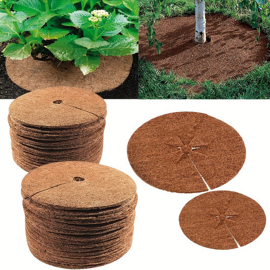 5pcs Coconut Shell Fiber Mulch Mat Anti-grass Flowerpot Mat