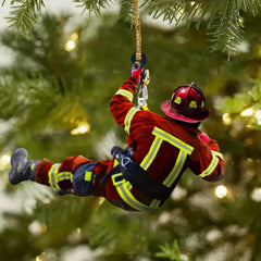 Firefighter Uniform Christmas Ornament for Rearview Mirror Decoration