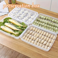 Large Capacity Sealed Dumplings Box With Lid