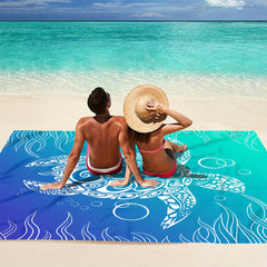 Sea Turtle Picnic Mat Lightweight Waterproof & Sandproof for Beach & Outdoor