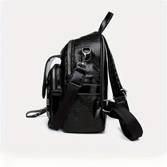 Sequins Backpack Purses Checkered Rhinestone Daypack Glitter Shoulder Bag