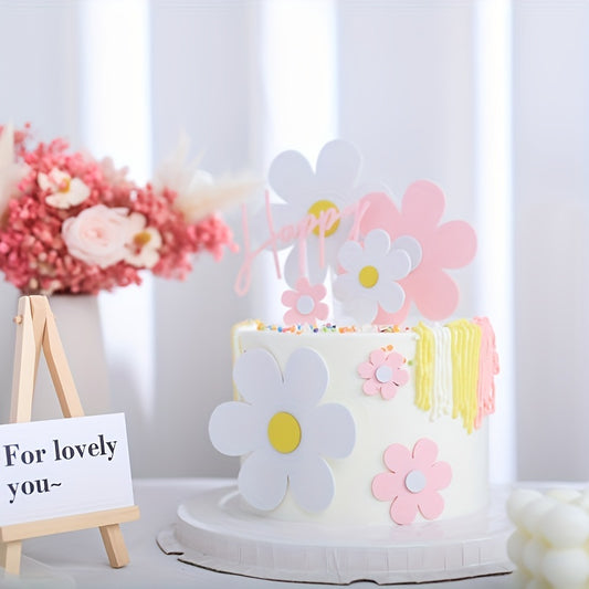 Small Daisy Cake Decoration for Fresh Birthday Cake Look