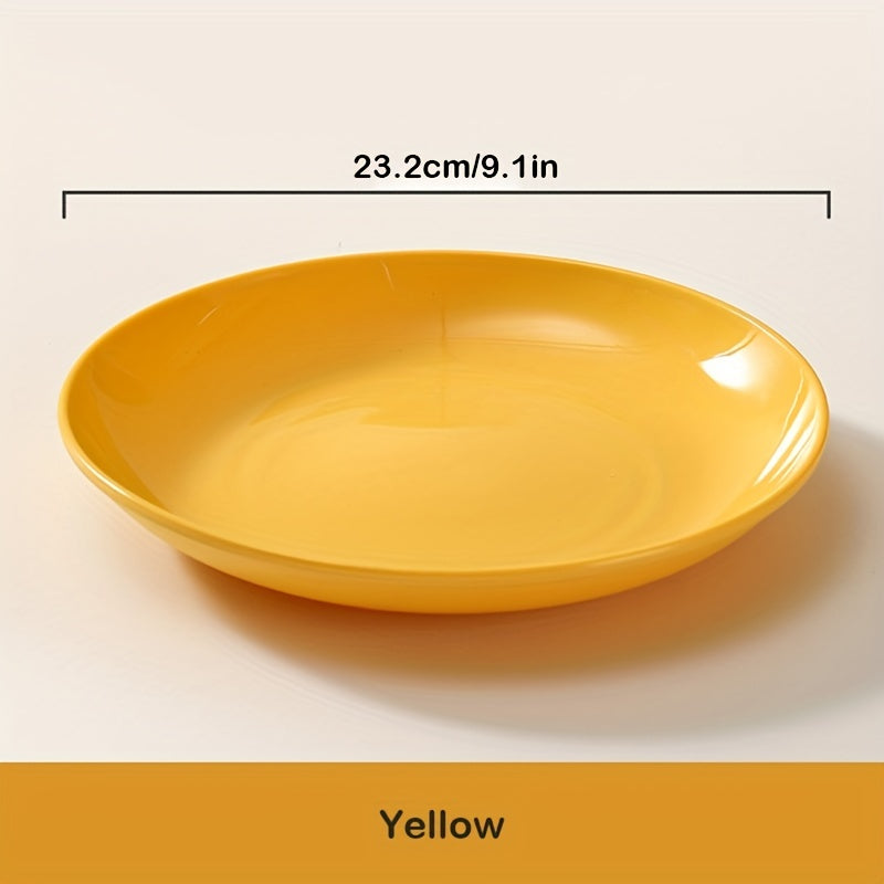 4pcs Reusable Plastic Dinner Plates, BPA-Free, Indoor/Outdoor Multifunctional