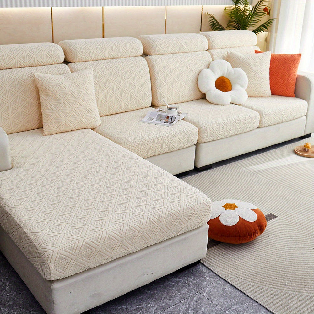 Wear Resistant Sofa Slipcover L Shape Stretch Furniture Protector