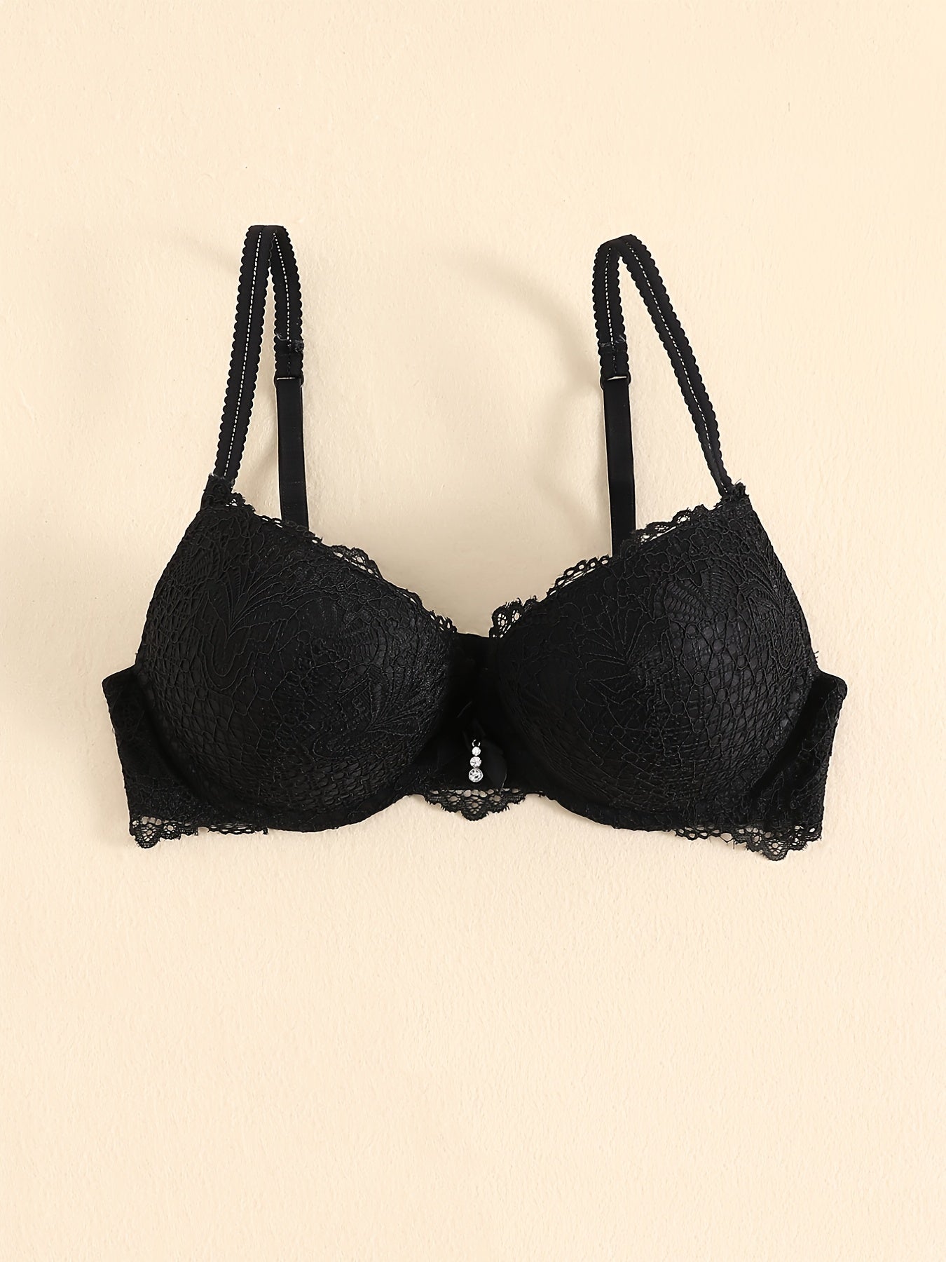 Flower Lace Bra Bow Push Up Lingerie