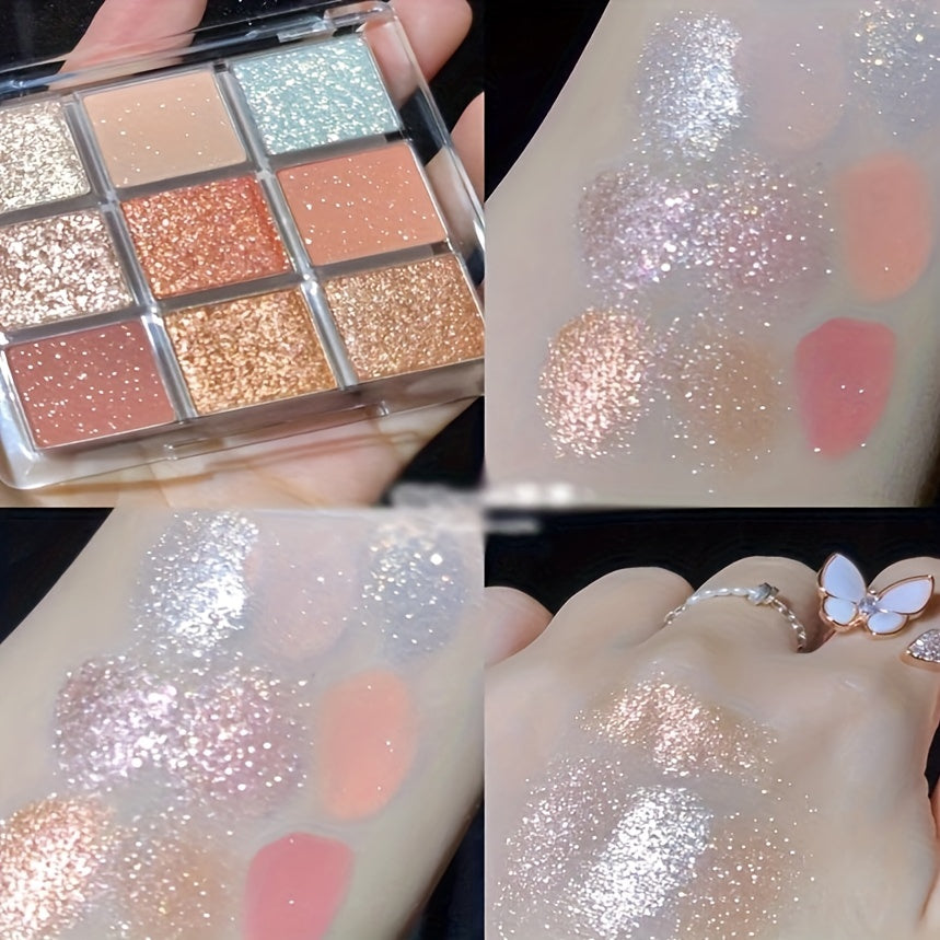 9 Colors Eyeshadow Palette Warm Neutral Multicolor