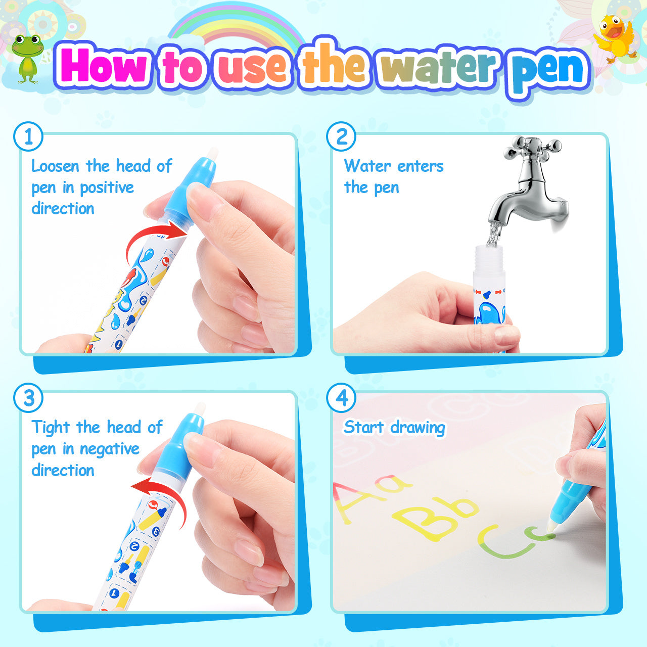 Water Mat Educational Toy for Girls, Birthday Gift