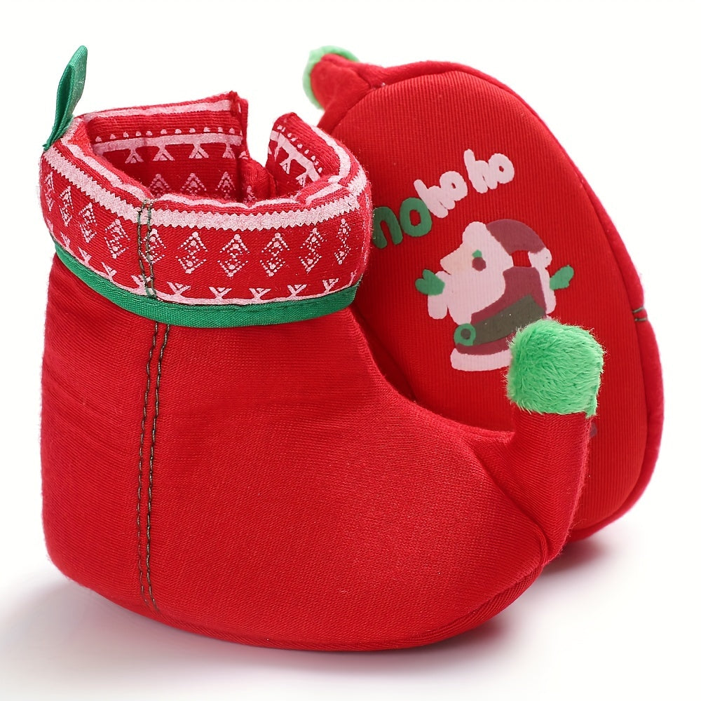Christmas Theme Cozy Boots for Baby Boys and Girls