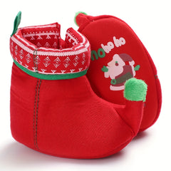 Christmas Theme Cozy Boots for Baby Boys and Girls