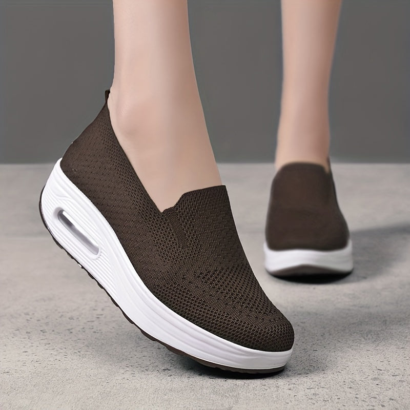 Wedge Shoes For Women Air Cushion Slip On Sneakers