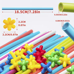 DIY Pipeline Building Blocks Puzzle Toys - Morandi Colors