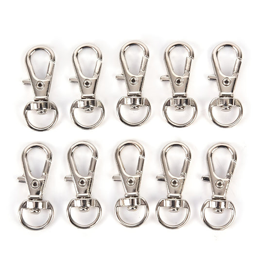 10pcs Mini Aluminum Keychain Snap Spring Clip Hook Carabiner
