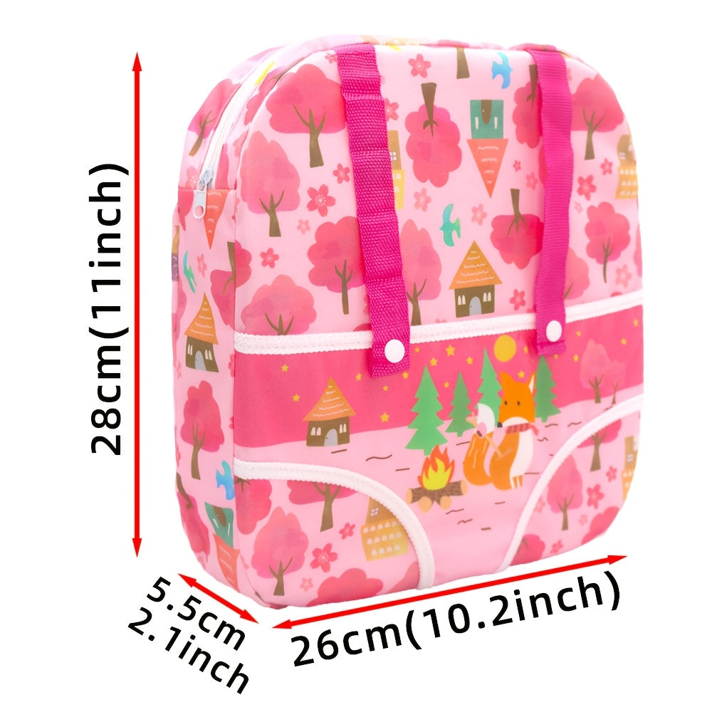 Small Backpack for 18 Inch Dolls, Toy Accessory Set