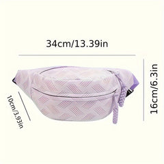 Women's Plaid Sports Chest Bag Lightweight Crossbody & Waist Pack