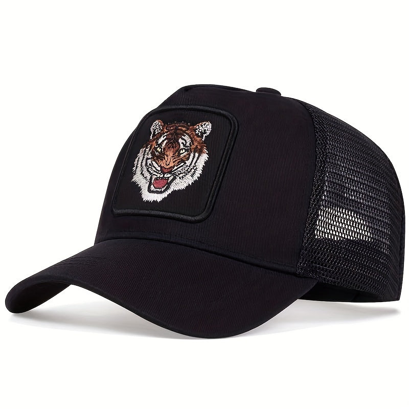 Men's Tiger Embroidery Baseball Cap Adjustable Casual Hat