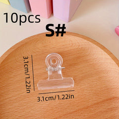 20pcs Transparent Ticket Clip File Folder Snack Sealing