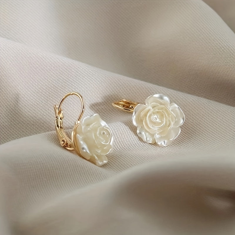 Camellia Dangle Earrings for Women, Summer Party Gift