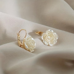 Camellia Dangle Earrings for Women, Summer Party Gift