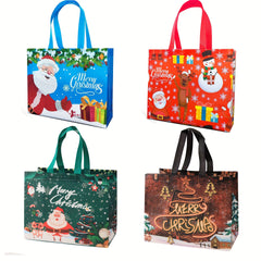 Christmas Gift Bag Double Handle Shopping Bag Holiday Party Gift Packaging Bag