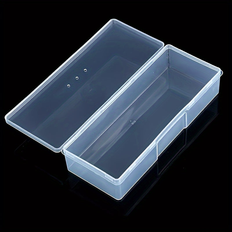 Plastic Nail Art Tool Storage Box, Small Rectangular Case
