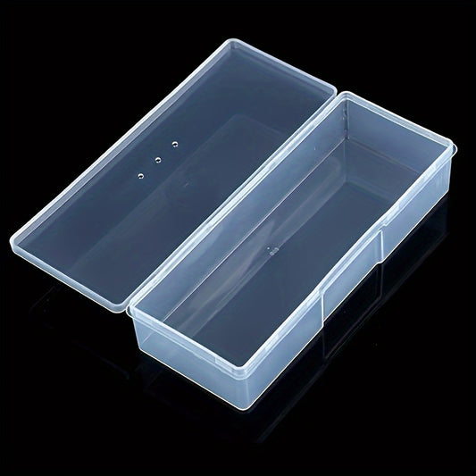 Plastic Nail Art Tool Storage Box, Small Rectangular Case