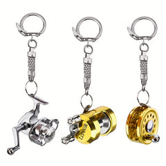 Metal Fishing Reel Keychain for Men - Perfect Gift for Fishermen