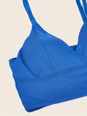 3pcs Solid Push Up Bras Comfy & Breathable Women's Intimates