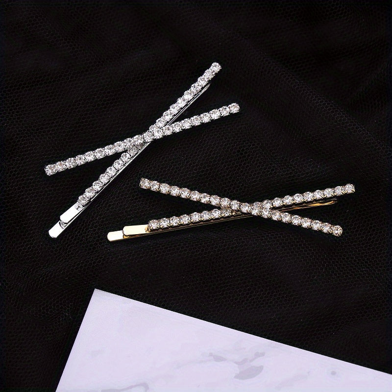 Cross Rhinestone Hair Clip Pin Bobby Pin Hair Slides Clip