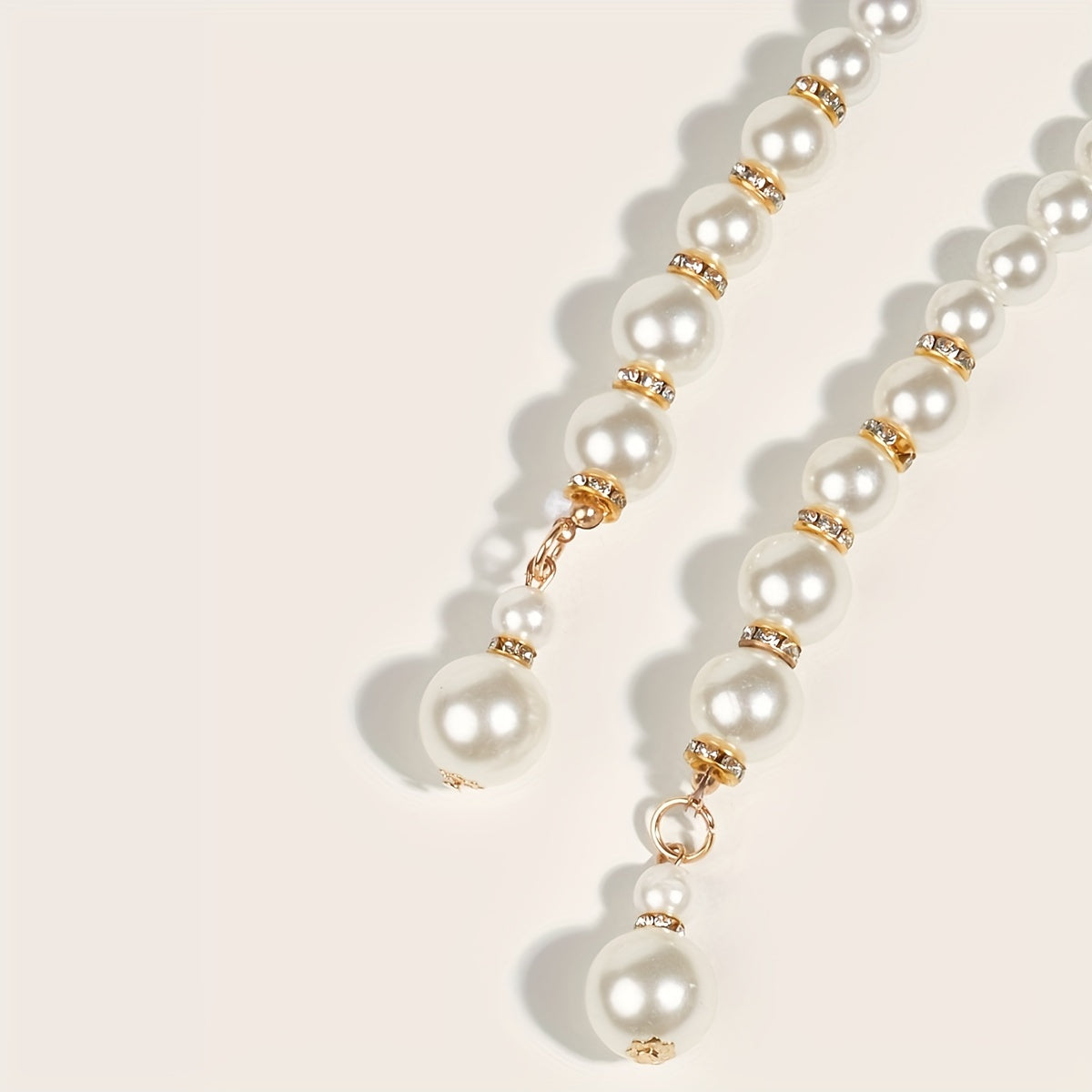 Faux Pearl Tassel Waist Chain Adjustable Pendant Chain Belt