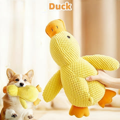 Large Yellow Duck Plush Toy Soft Stuffed Animal with Orange Beak & Feet