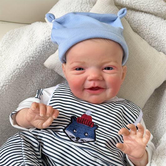 20 Inch Simulative Reborn Doll Soft Cloth Body Hand Painted Hair Birthday Gift