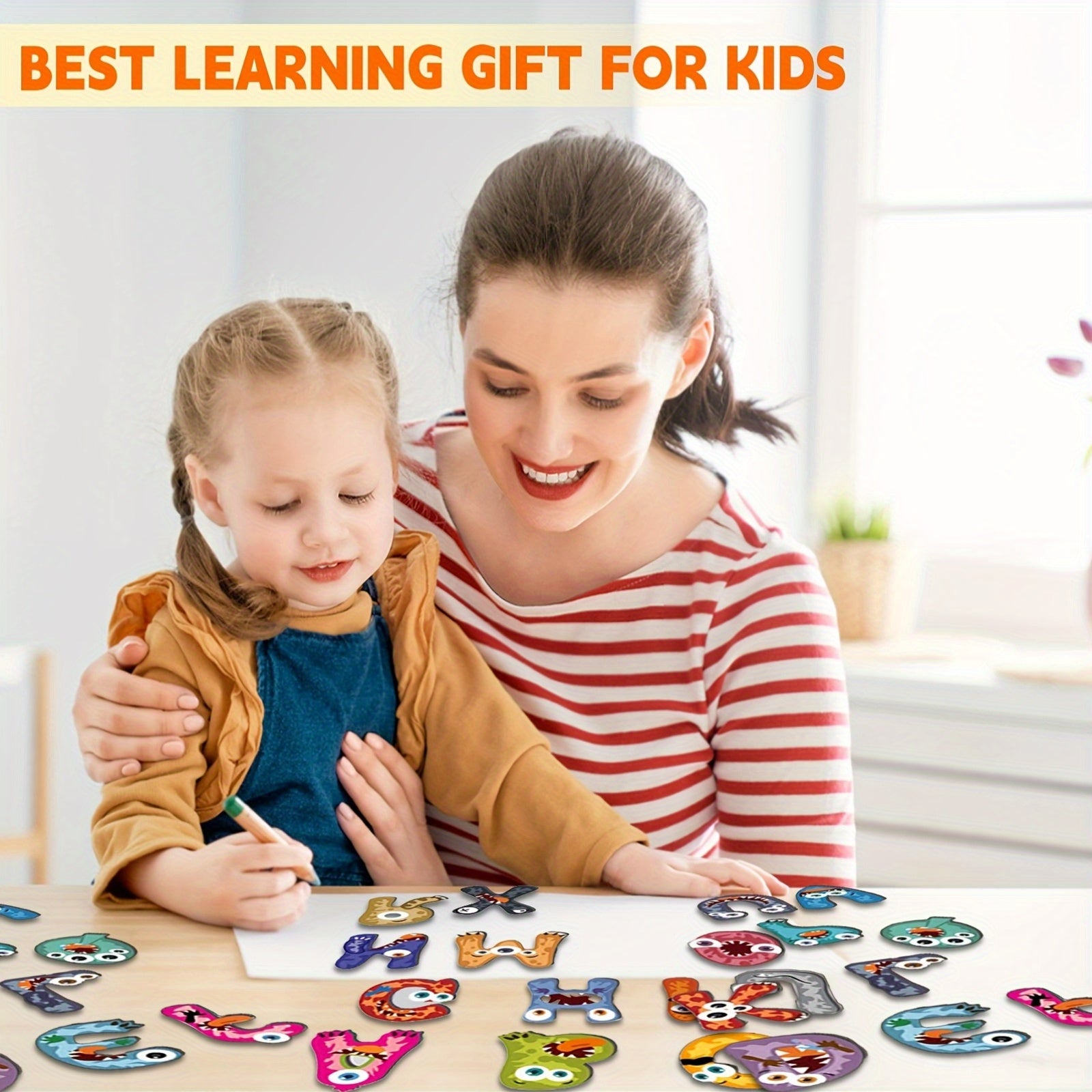 Colorful Magnetic Monster Letter Sticker Set