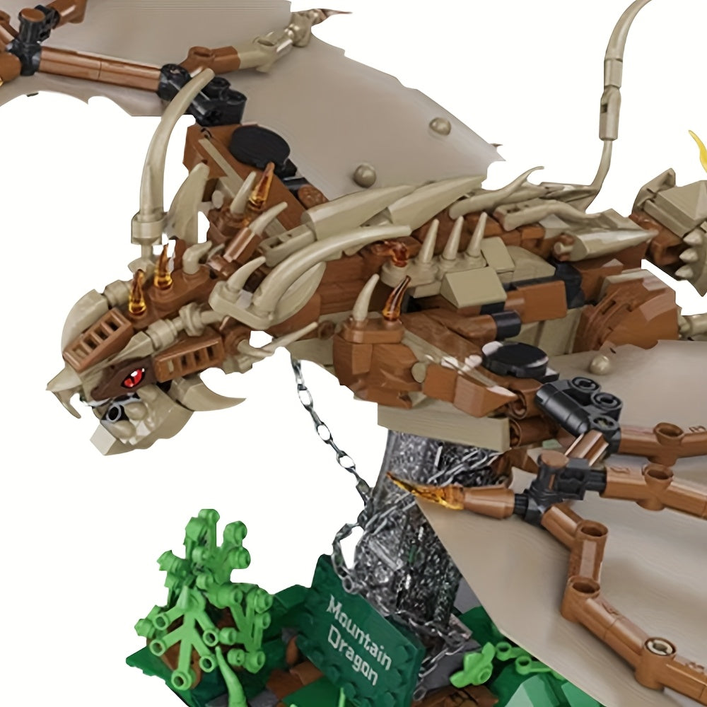1000 PCS Pterosaur Model Building Blocks Set Adult Toy Birthday Gift