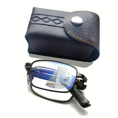 Foldable Multifocal Photochromic Reading Glasses Men UV400 Sun Glasses