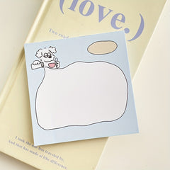 Big Eyed Dog Sticky Notes 50 Sheets Tearable Notepad Message Book Stationery