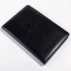 Vintage Deer Head Printed Leather Notebook A5