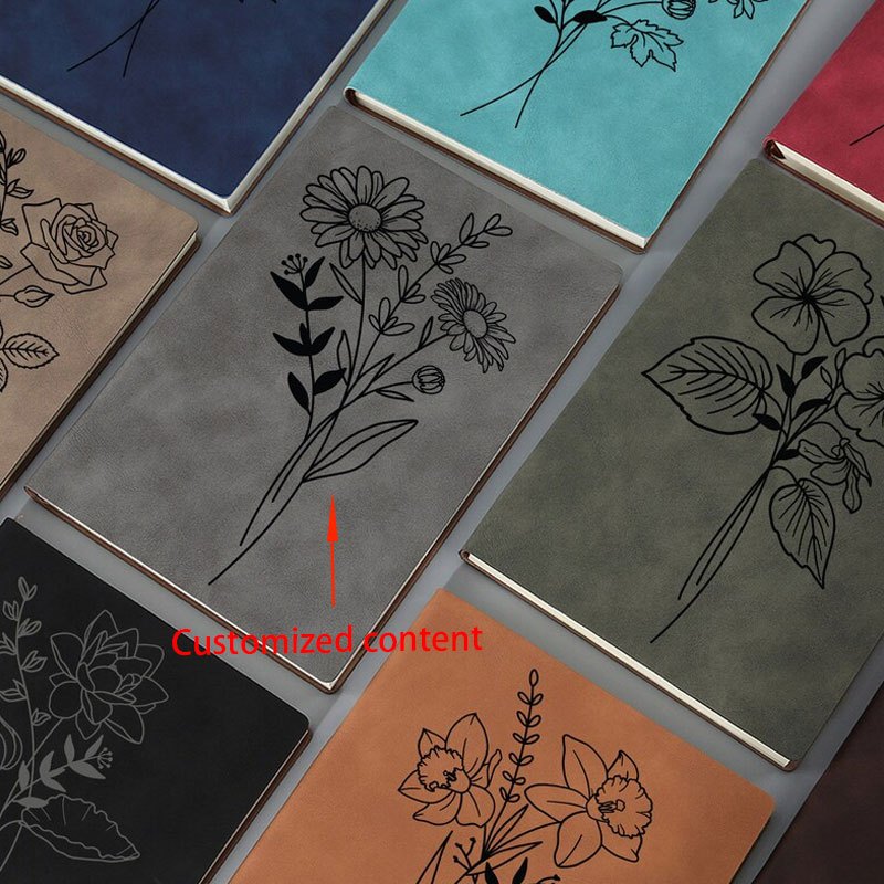 Personalized UV Printed Journal with Floral Design