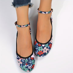 Women's Flower Flat Shoes Casual Dancing Lightweight Portable