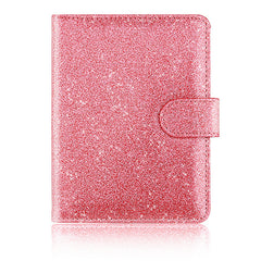 RFID Blocking Pink Bling Passport Holder Card Organizer Wallet