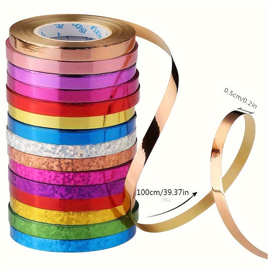 10pcs Metallic Curling Ribbon 1.5 Wide Assorted Colors for Christmas Gift Wrappi