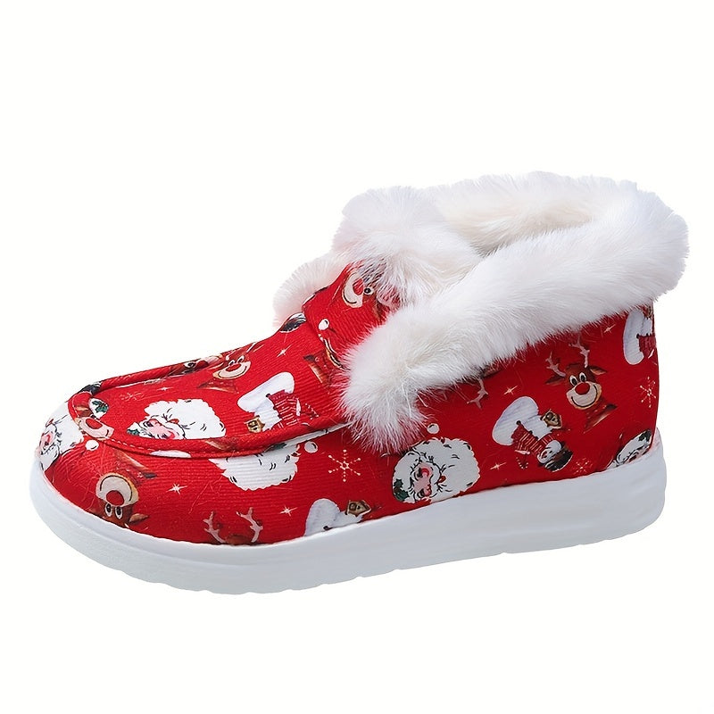 Women's Christmas Snow Boots Plush Comfort & Warmth