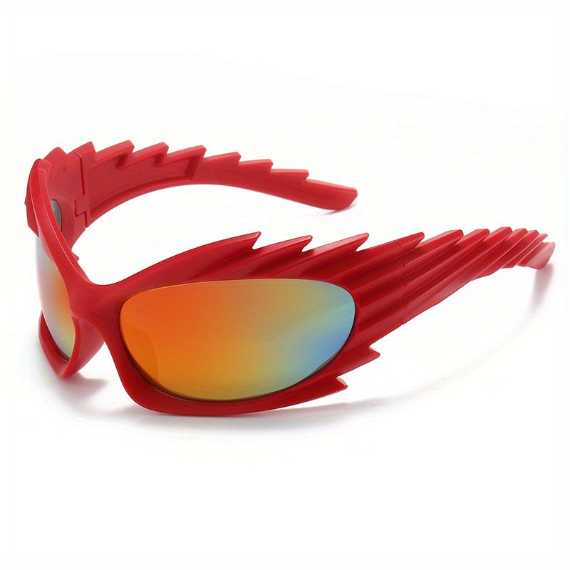 Y2K Wrap Around Sunglasses UV400 Cyberpunk Outdoor Glasses
