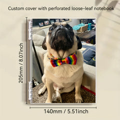 Personalized Pet Cover Spiral Notebook Waterproof Soft Cover