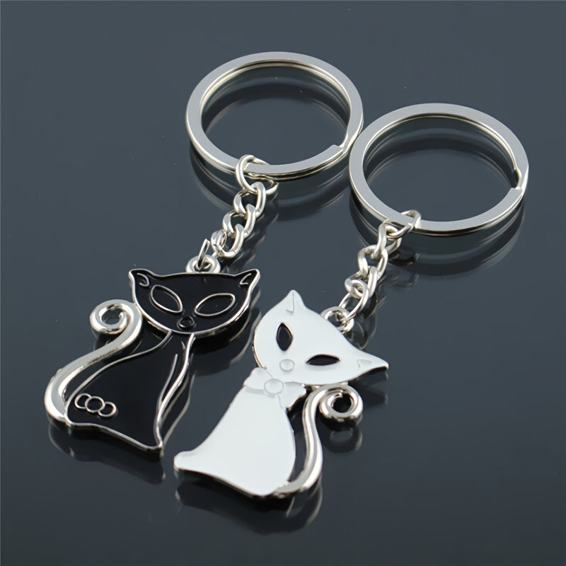 Couple Cat Keychains for Creative Decoration - 1 Pair