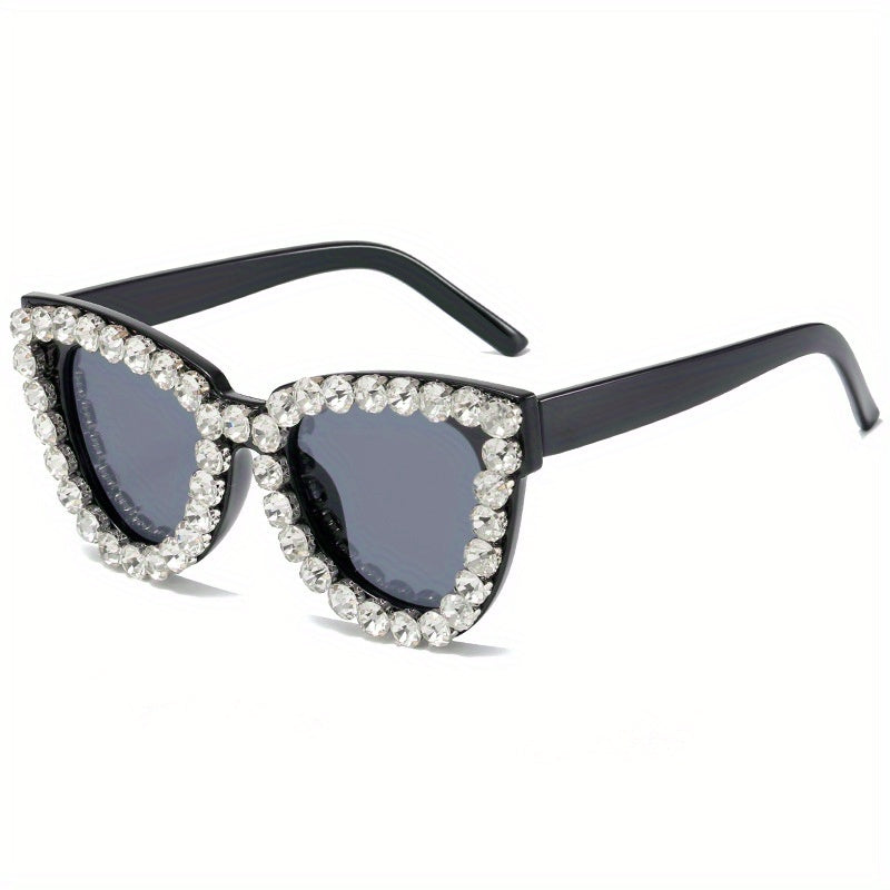 Cat Eye Rhinestones Sunglasses Vintage UV400 Sun Glasses