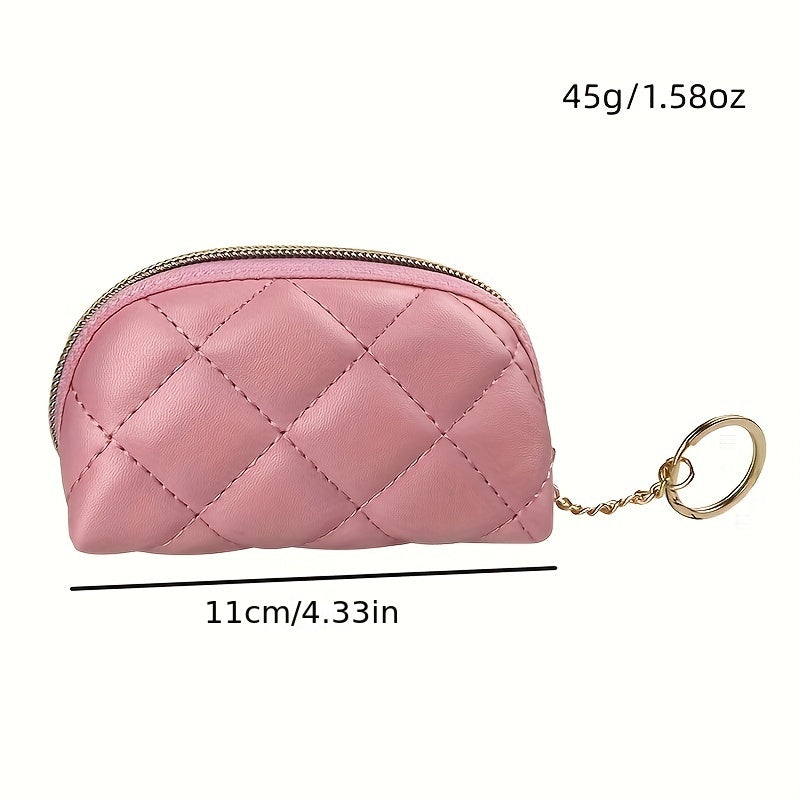 Mini PU Leather Purse Keychain - Small Bag Key Ring